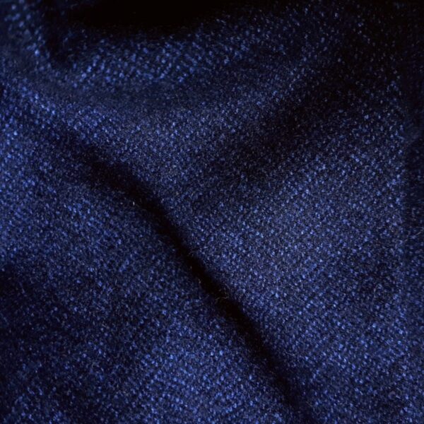 Herringbone twill wool blue