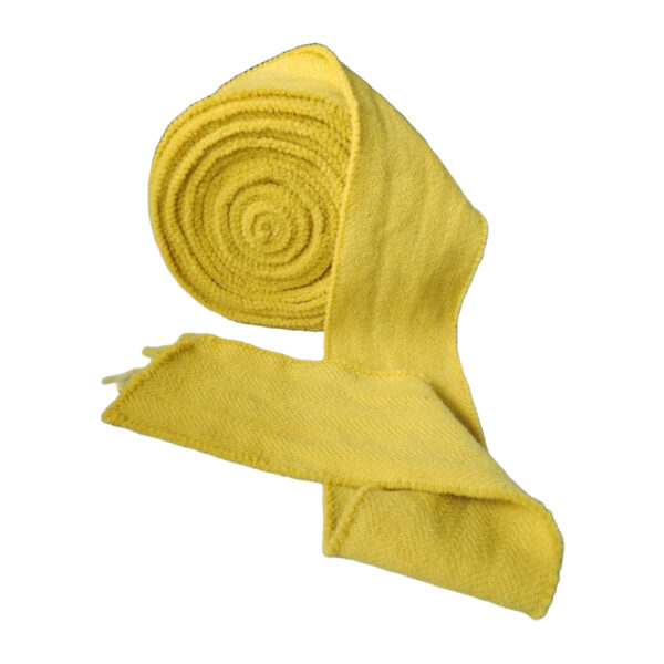 Leg wrap herringbone-twill wool bright-yellow