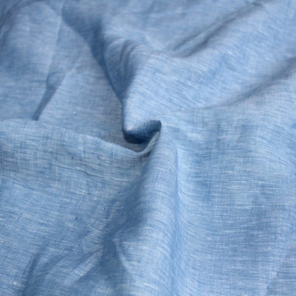 Plainweave linen blue & white