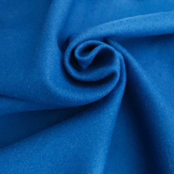 Plainweave wool felted cobalt blue