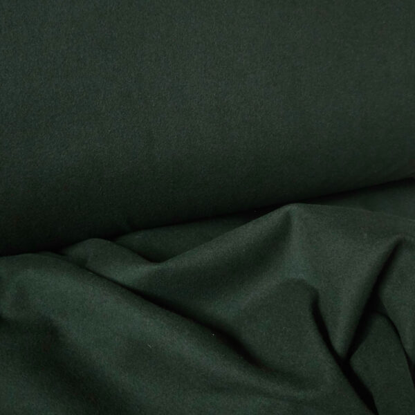 Plainweave wool felted dark green