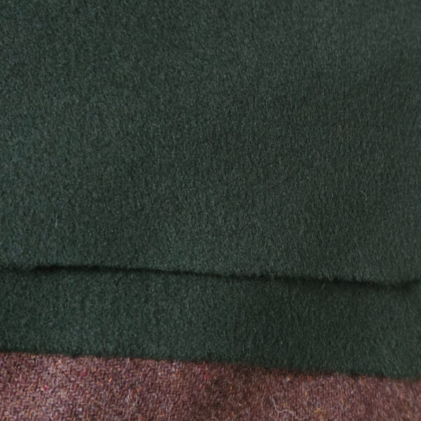 Plainweave wool felted dark green