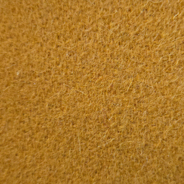 Plainweave wool felted ochre-mustard yellow