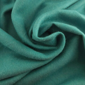 Plainweave wool turquoise green