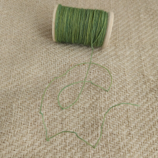 Sewing yarn wool 15/3 yellow-green