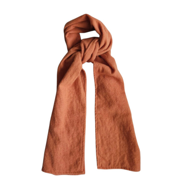Shawl plainweave wool brick orange