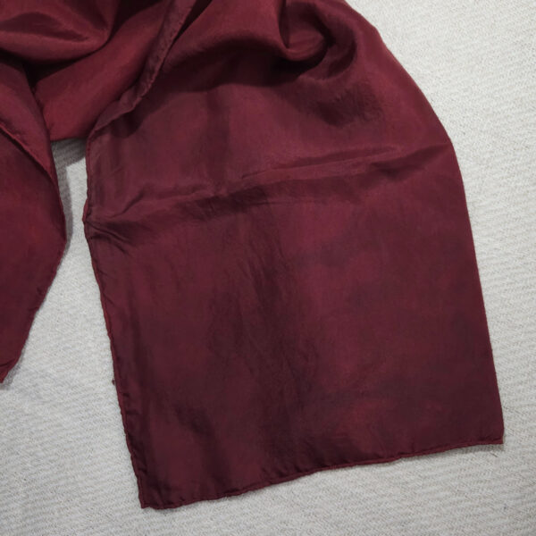 Shawl silk burgundy red 45x180