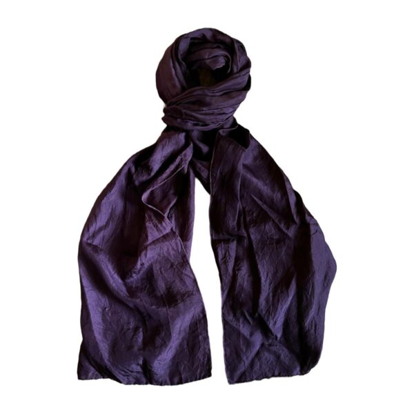 Shawl silk dark purple 45x180