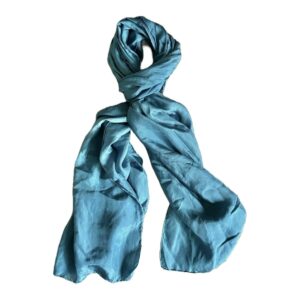 Shawl silk light blue 45x180