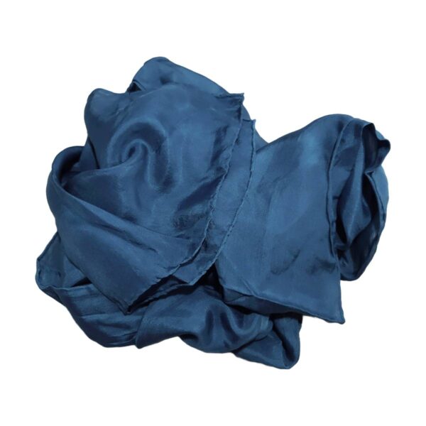 Shawl silk medium blue 45x180