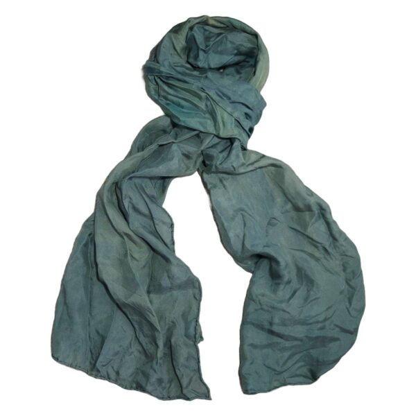 Shawl silk shades of green-45x180