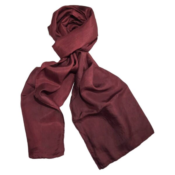 Shawl silk wine red 45x180