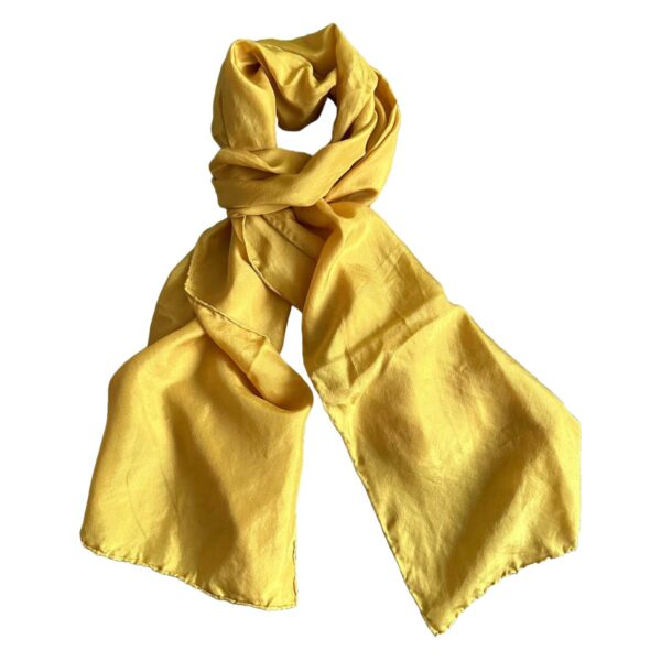 Shawl silk yellow 45x180