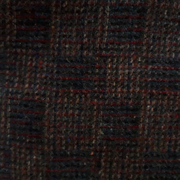 Plainweave wool brown squares