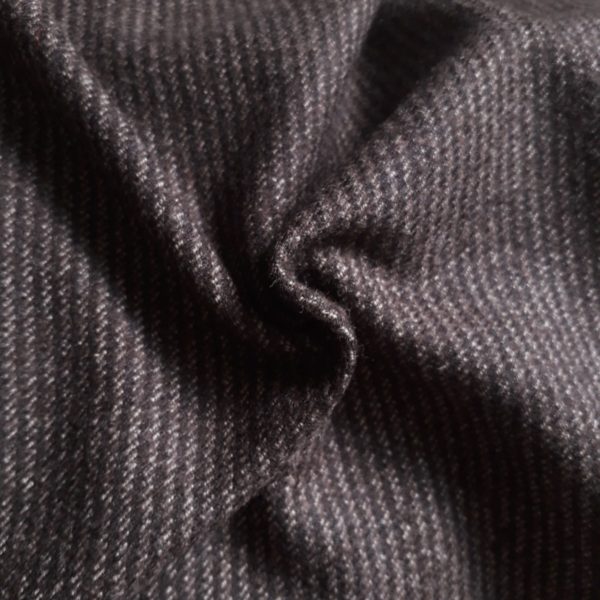 Plainweave wool brown&grey stripes
