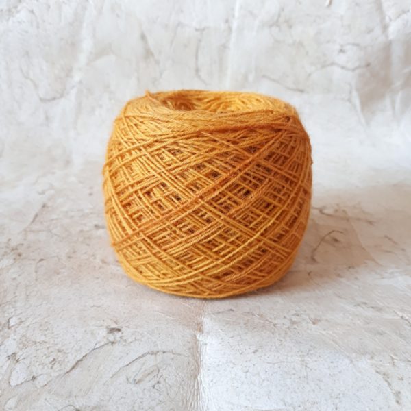 Weaving yarn yellow-orange (turmeric-madder)