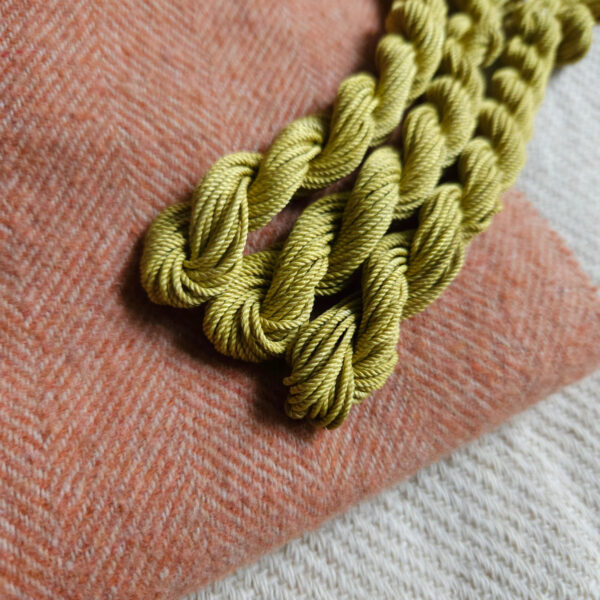 Yarn silk bright olive green