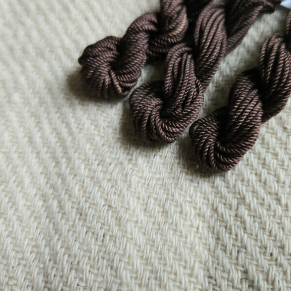 Yarn silk dark brown