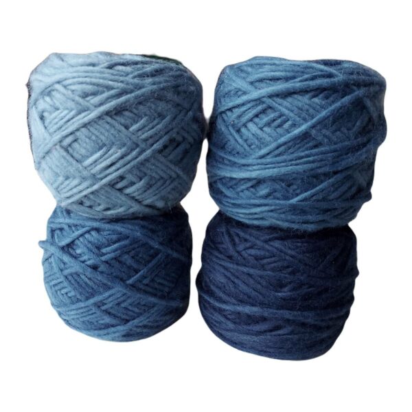 Yarn wool all blue