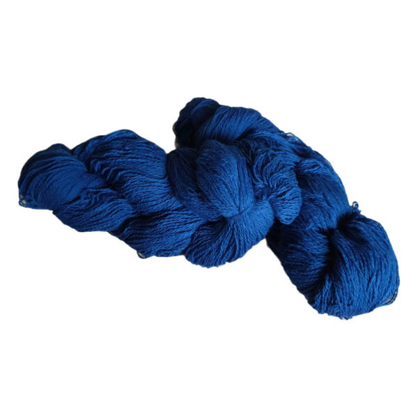 Yarn wool hank cobalt blue