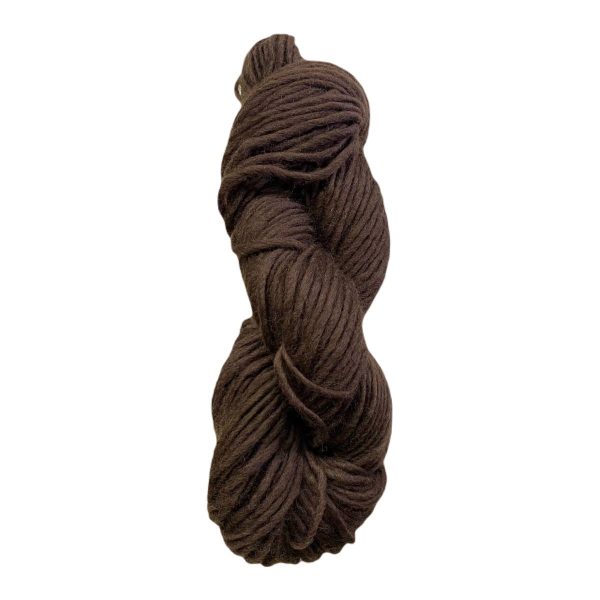 Yarn wool hank dark brown