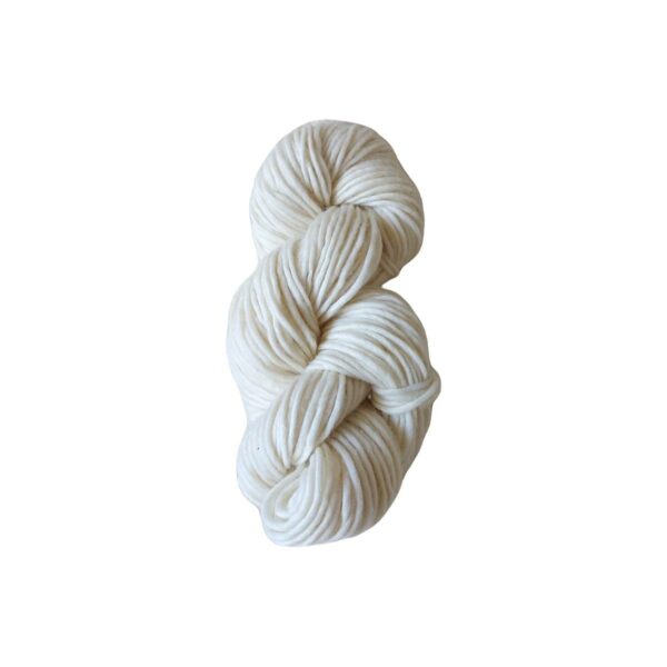 Yarn wool hank natural white