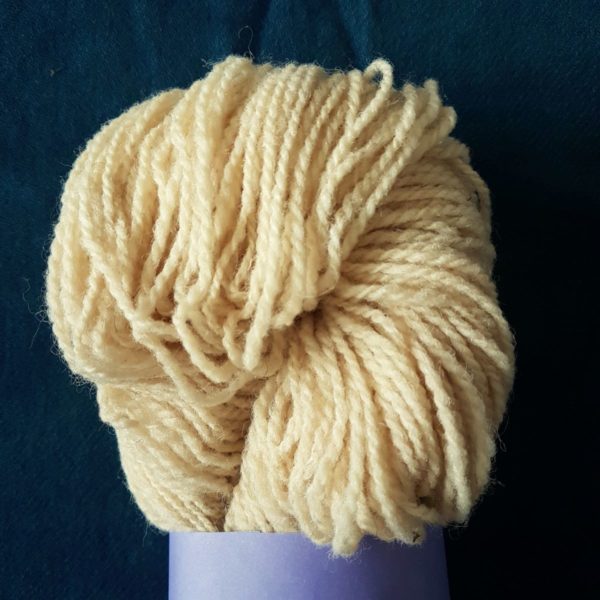 Yarn wool twined natural creme