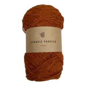 Yarn wool twined brick orange