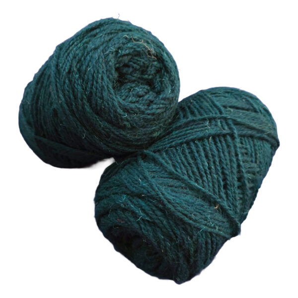 Yarn wool twined dark green