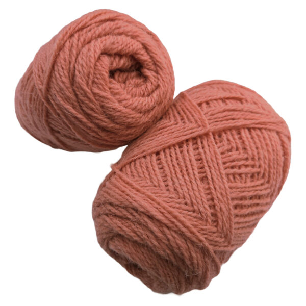 Yarn wool twined light-salmon orange