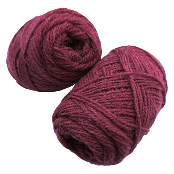 Yarn wool twined purple red