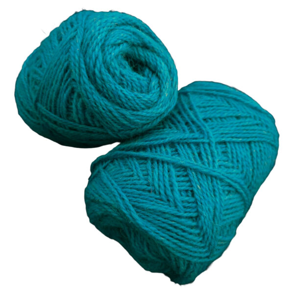 Yarn wool twined turquoise blue