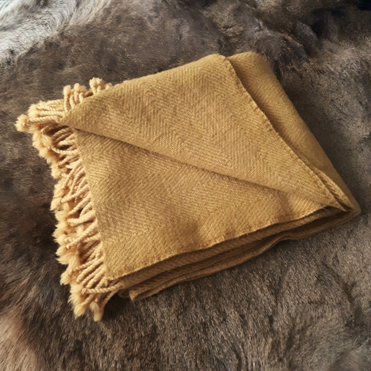 Blanket Mustard Yellow 2 Historical Fabrics Classic Fabrics   Blanket Big Mustard Yellow 