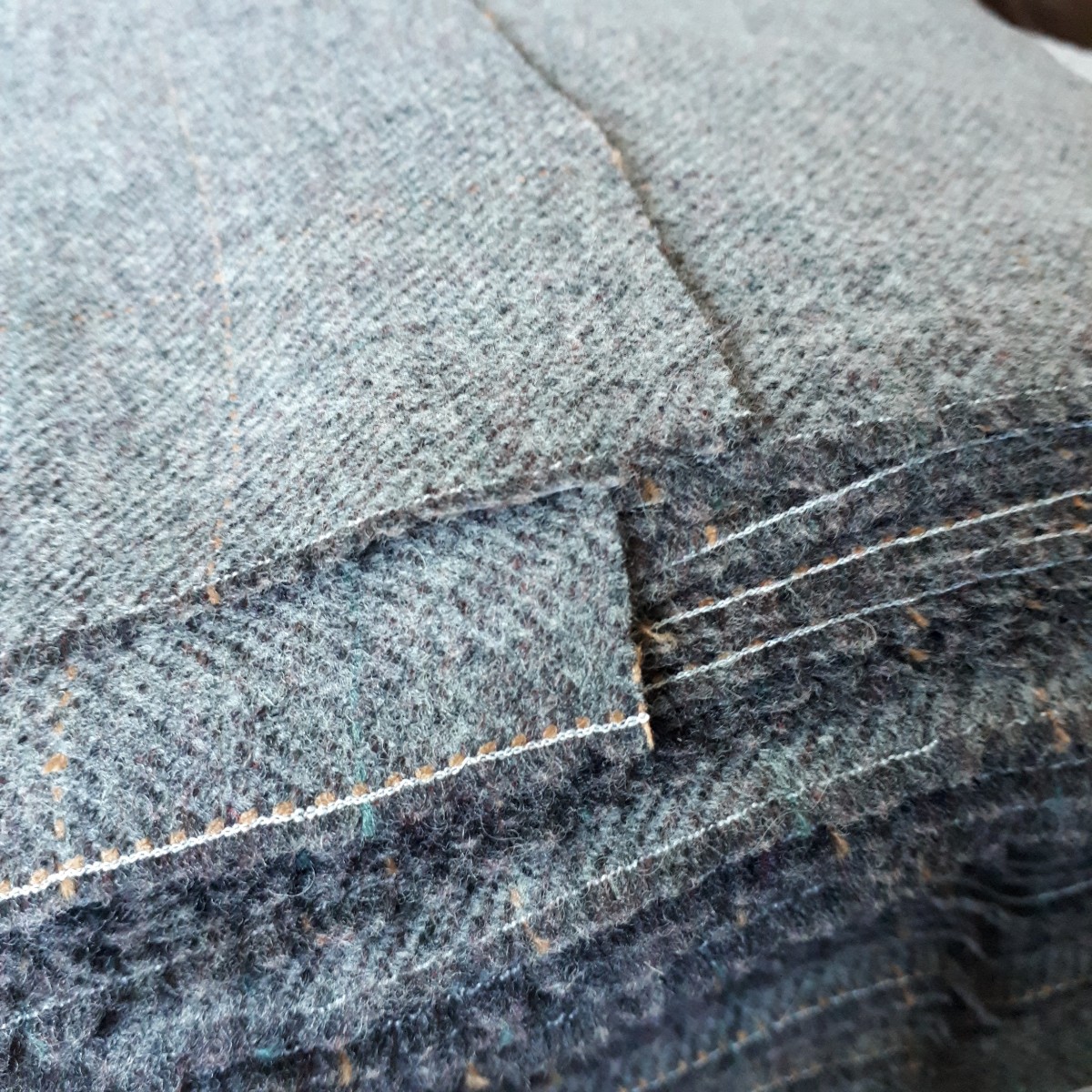 Diagonal twill wool grey&lines - Historical fabrics - Classic Fabrics